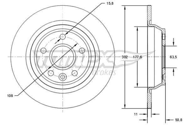 TOMEX Brakes TX 71-61...